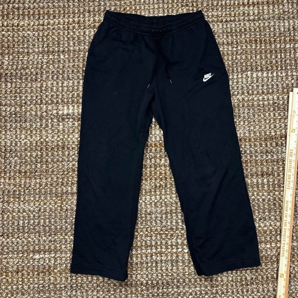 Nike Sportswear Women’s Club Fleece Wide-Leg Pants BV4093-010 Large Black